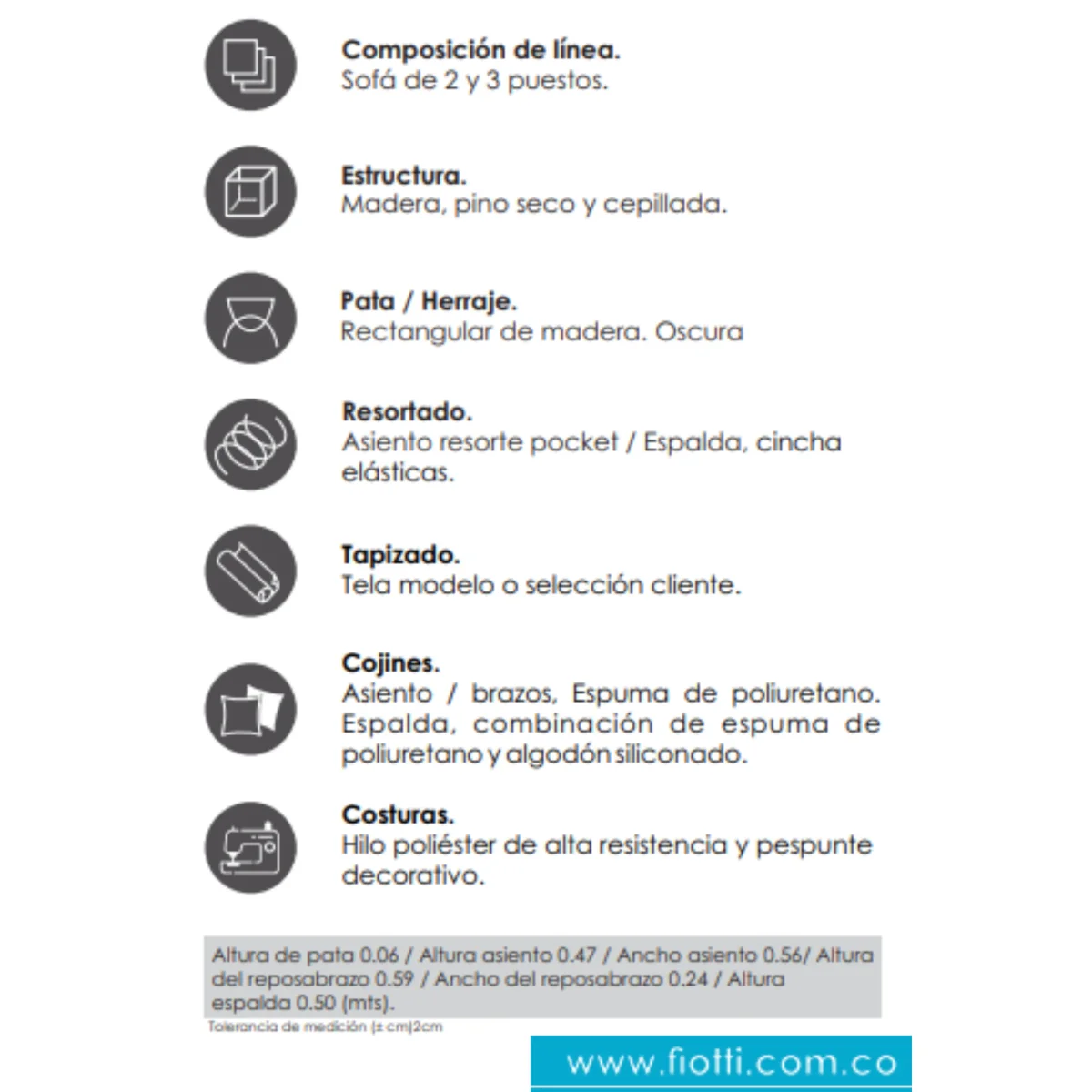 Sofá Toffana 3P - Imagen 9