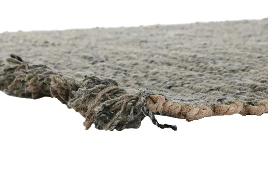 Alfombra de yute y lana tejida a mano 300X200cm - Imagen 4