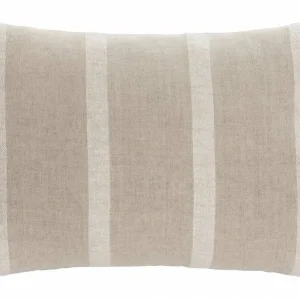 Cojín lino beige con rayas 60X40