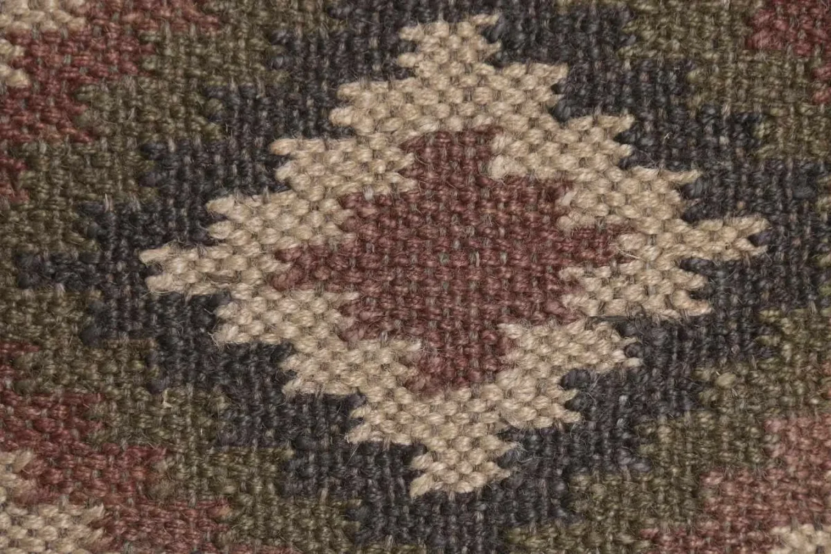 Cojín kilim de lana y yute 45X45 - Imagen 4